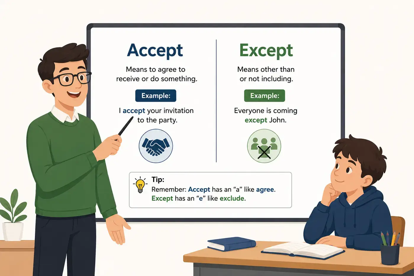 Accept vs Except When To Use Each Word 2026