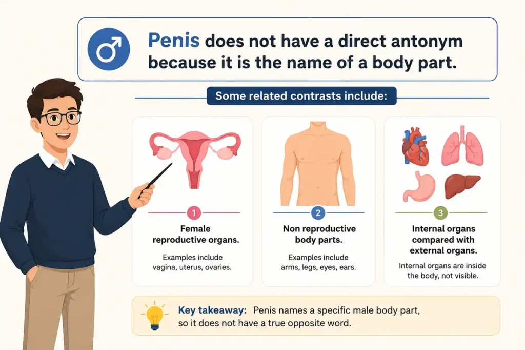 What are the antonyms of penis