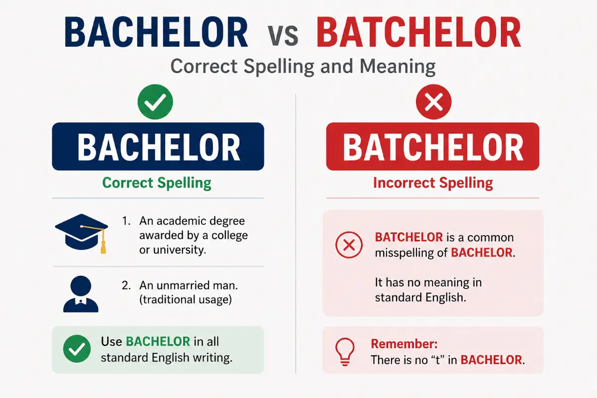 bachelor vs batchelor Correct Spelling and Meaning