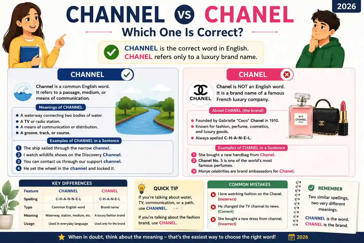 Channel Vs Chanel Which One Is Correct? (2026)