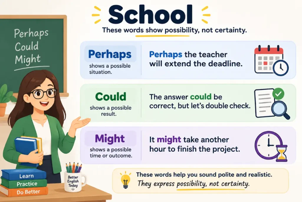 Real Life Example Sentences Using Synonyms for Maybe