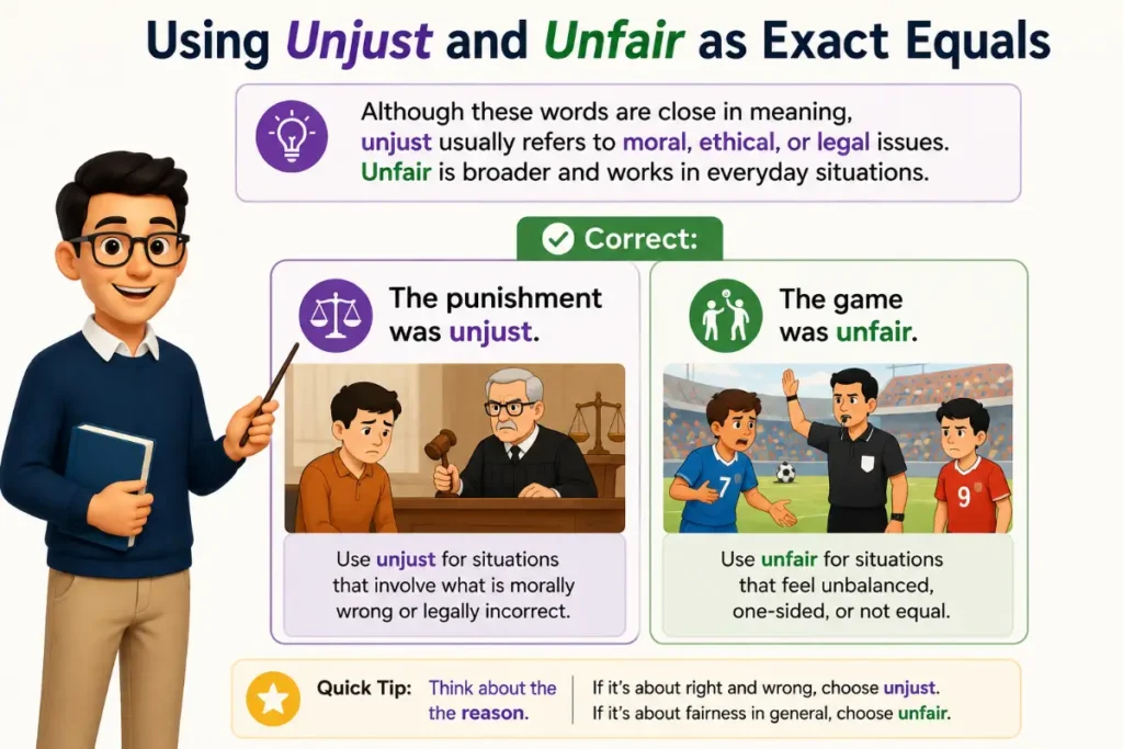 Common Mistakes When Using Synonyms for Unfair