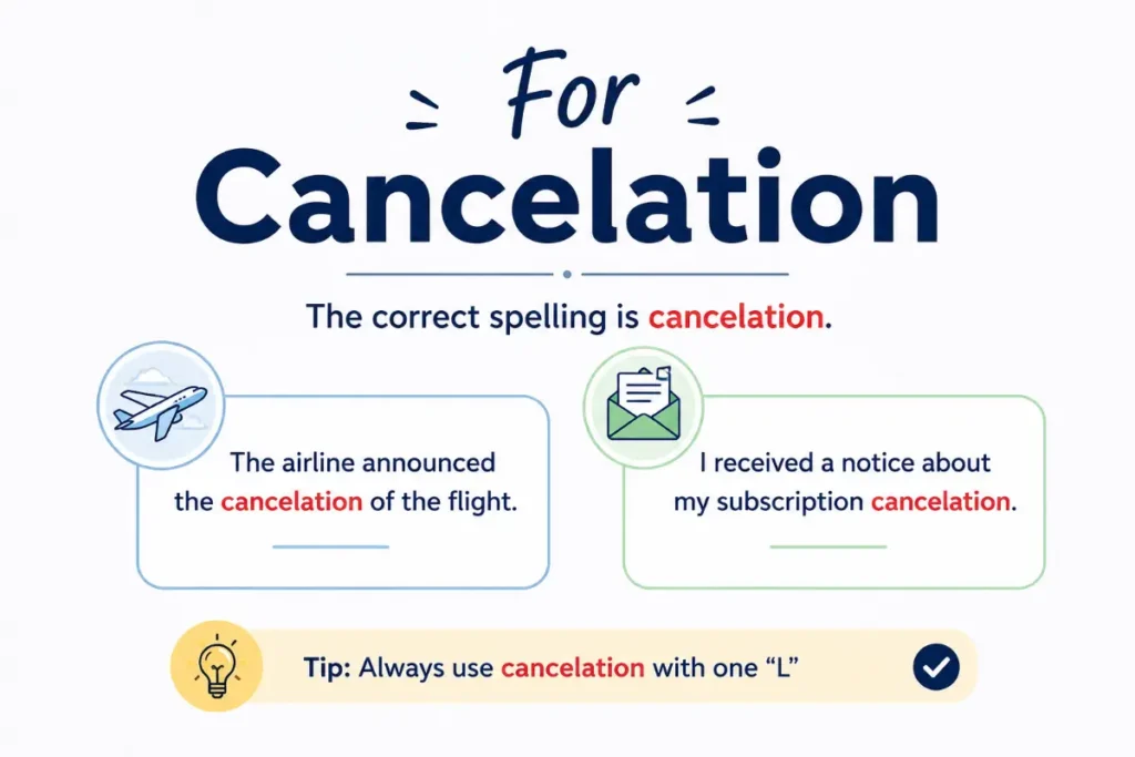 Examples Showing the Common Misspelling
