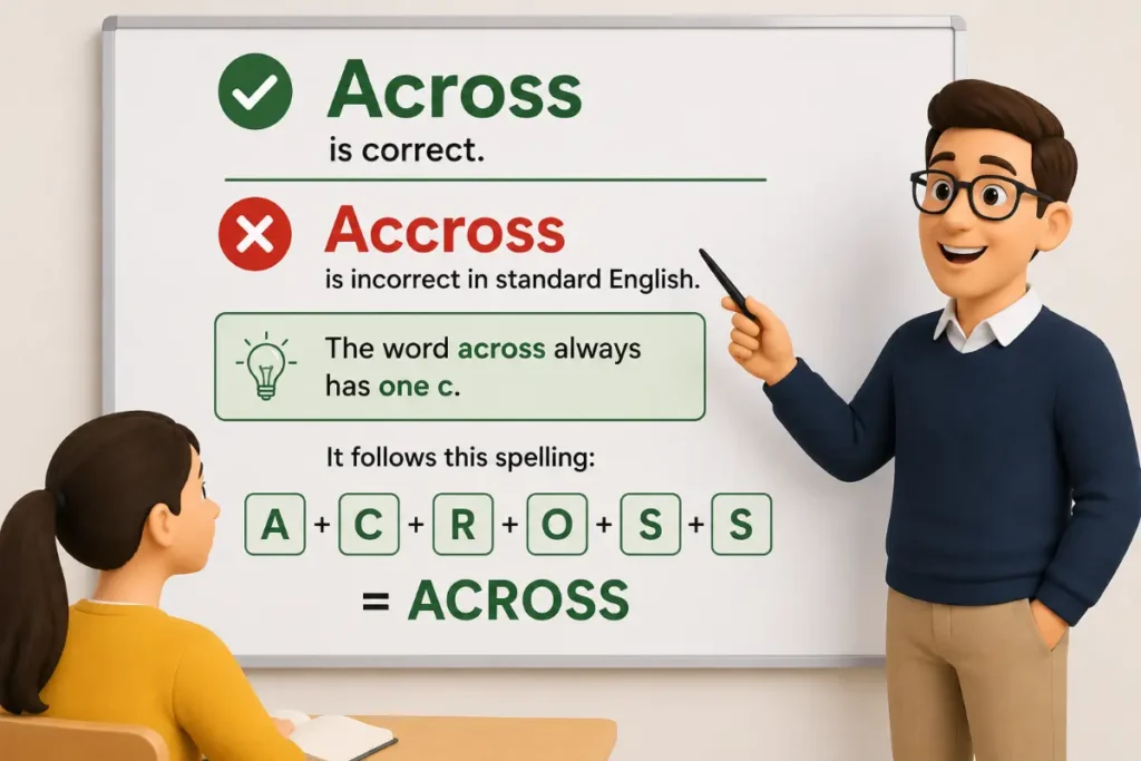 Is across or accross correct?