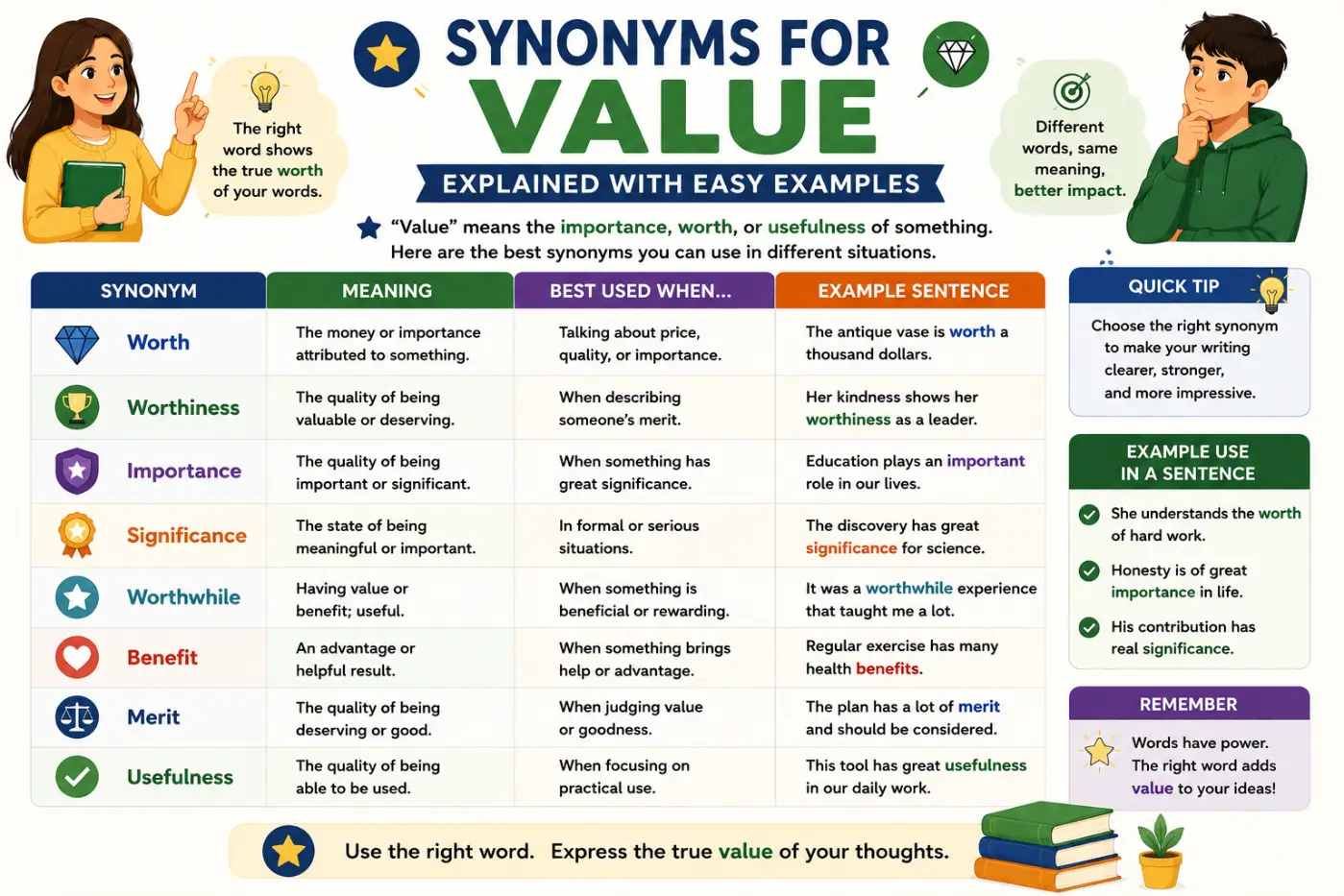 Synonyms for Value Explained With Easy Examples