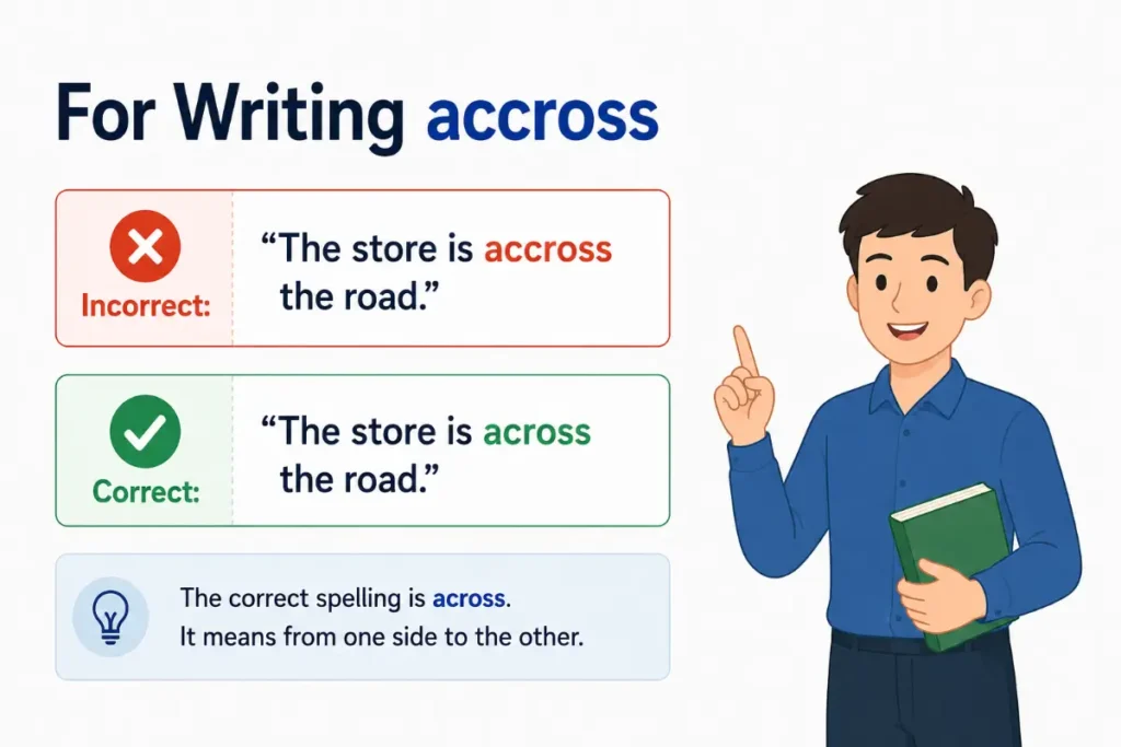 What are the most common mistakes with across?