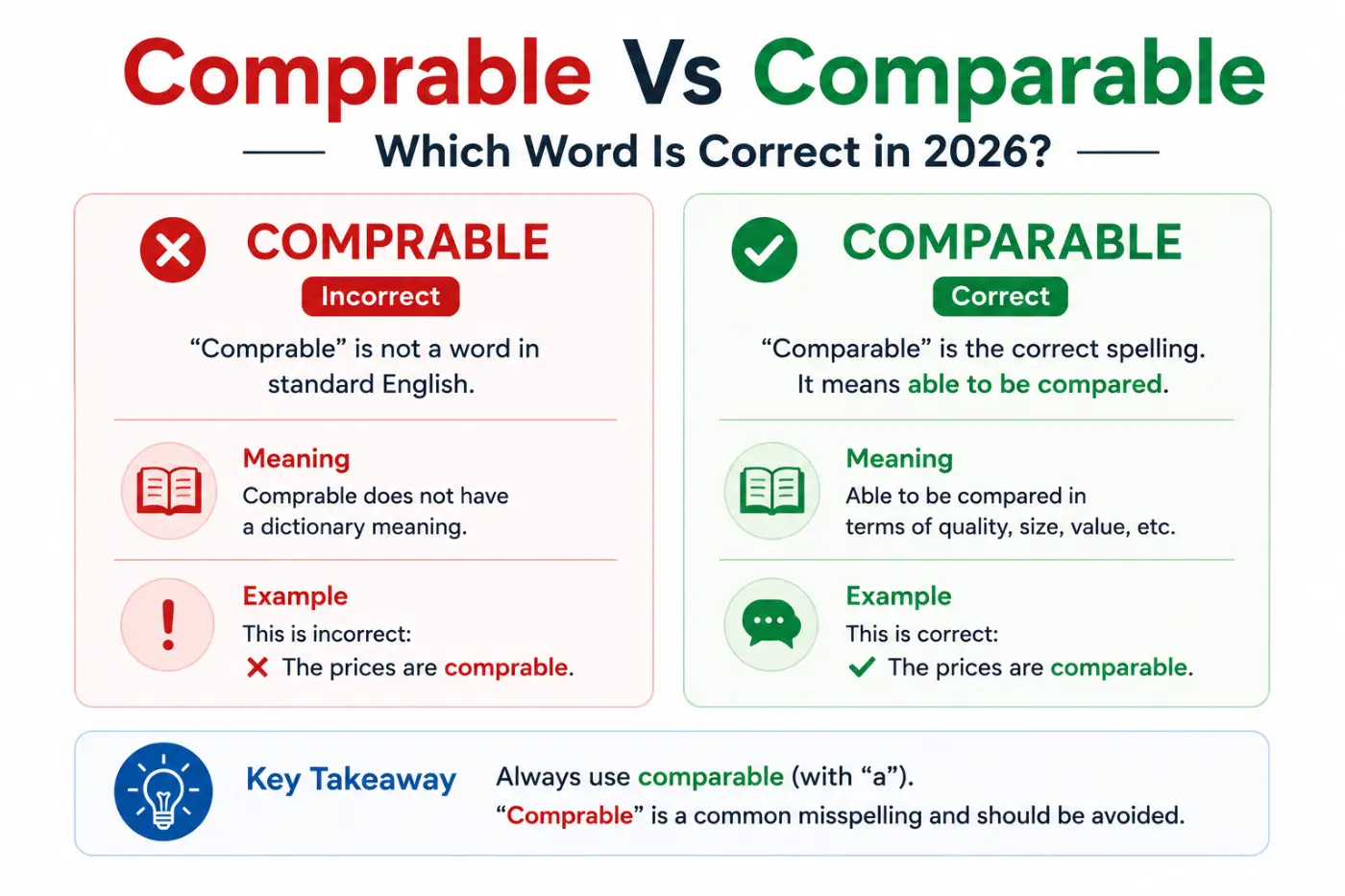 comprable vs comparable: Correct Spelling and Usage