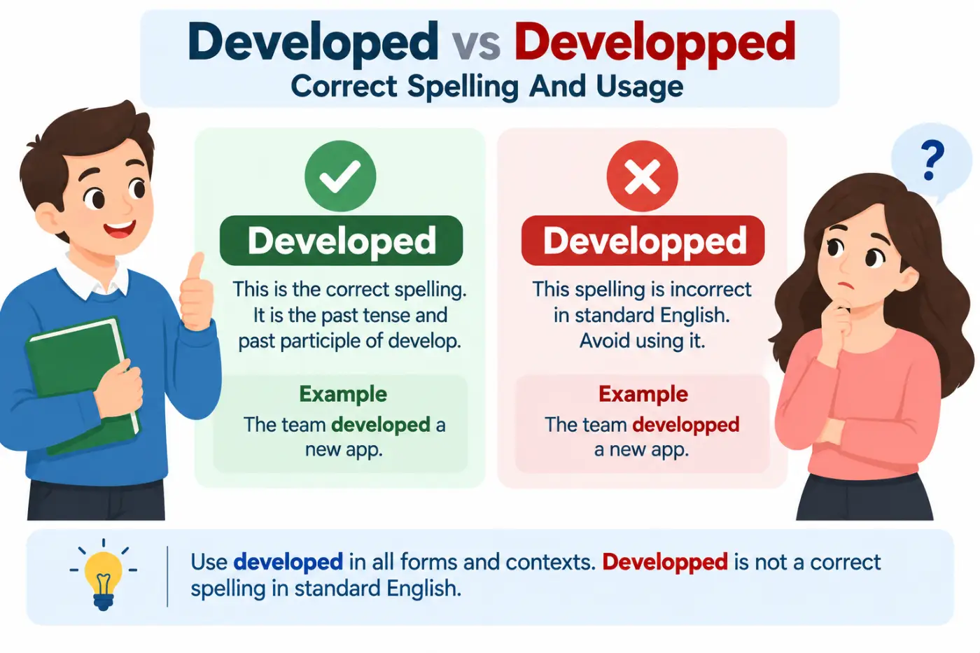developed vs developped Correct Spelling And Usage