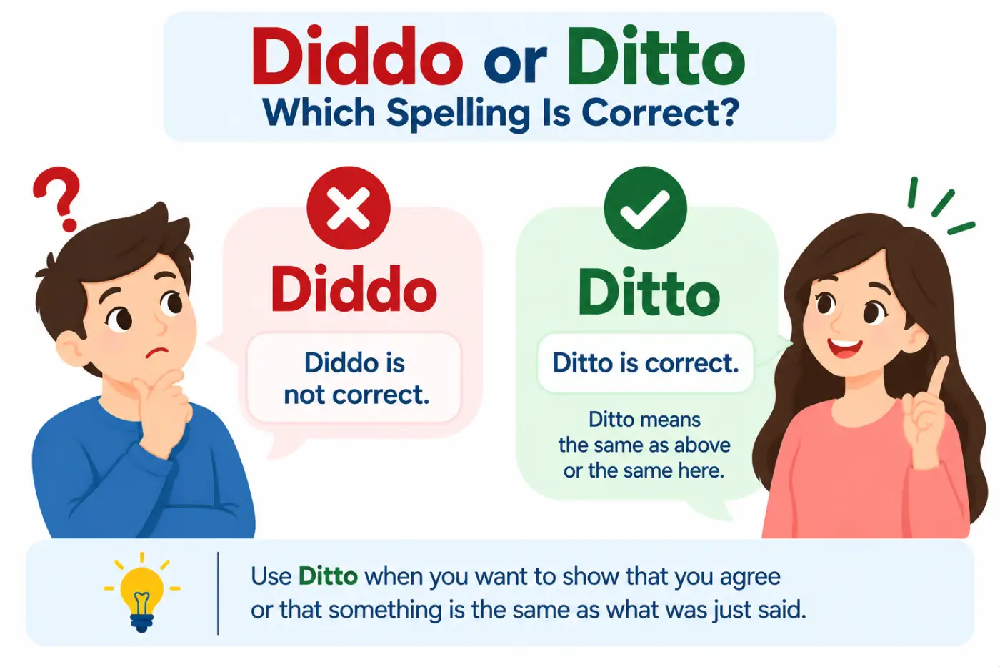 Diddo or ditto Which Spelling Is Correct
