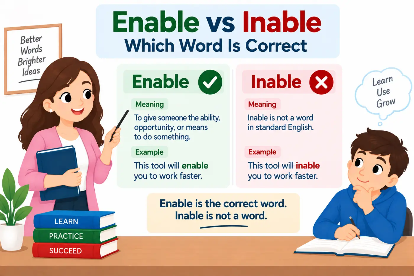 enable vs inable Which Word Is Correct