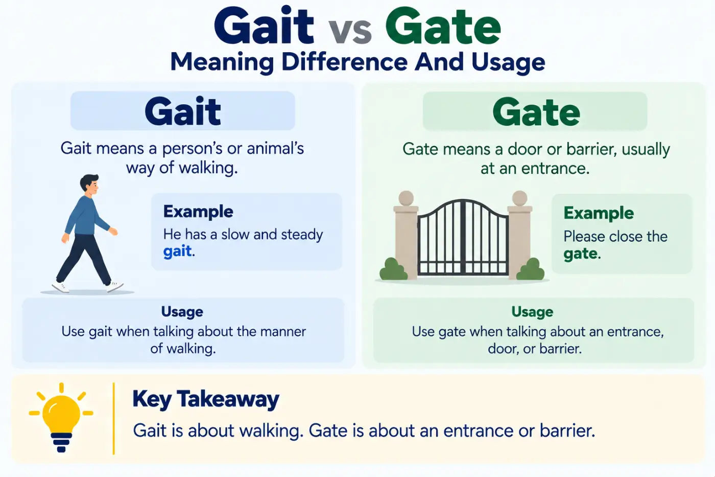 gait vs gate Meaning Difference And Usage