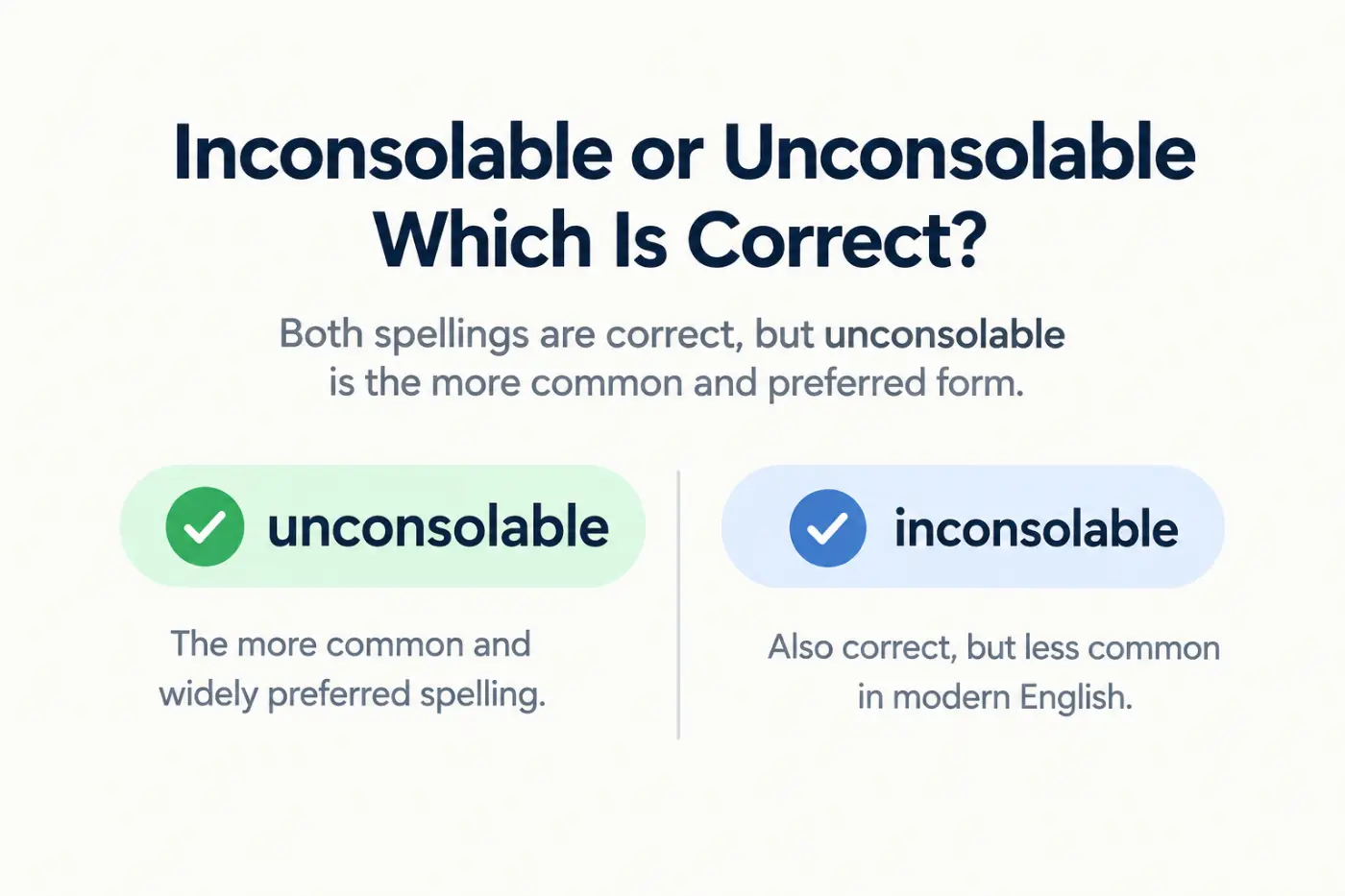 Inconsolable or Unconsolable Which Is Correct