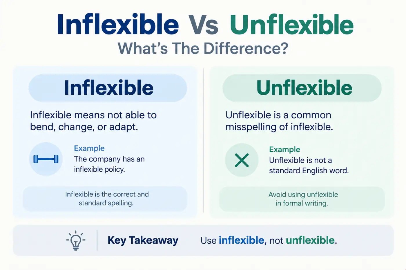 Inflexible Vs Unflexible Whats The Difference