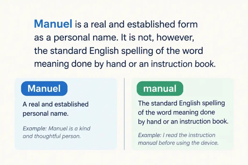 Is Manuel a Real Word?