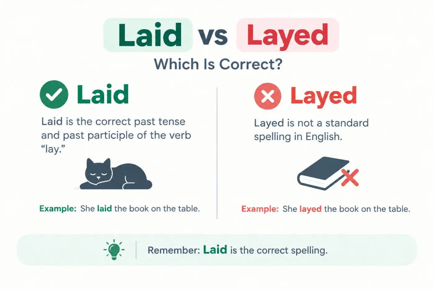 Laid or Layed Which Is Correct
